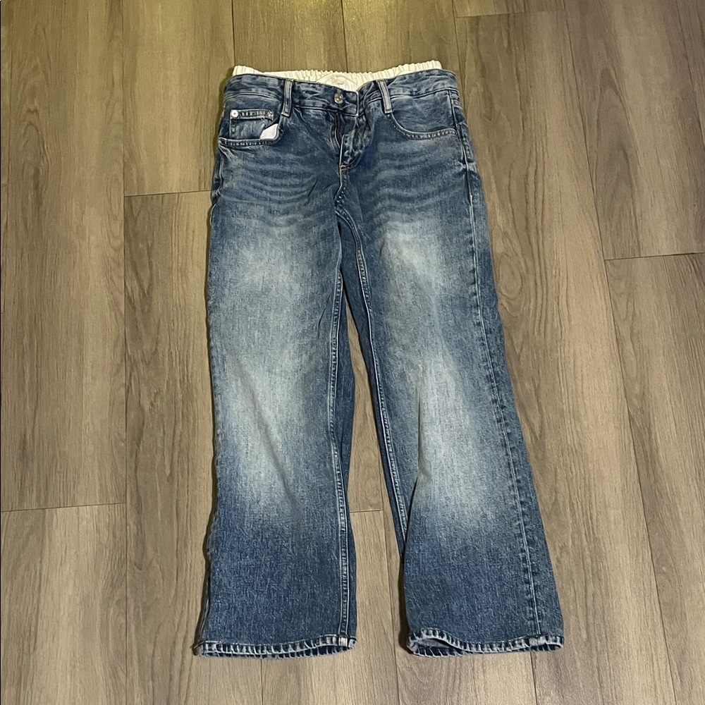 Zara Women's Flare Blue Jeans